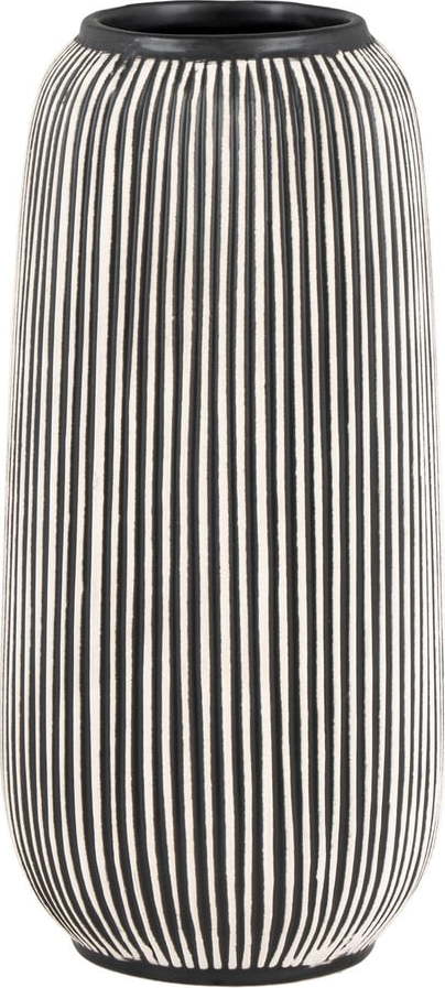 Černo-bílá váza z kamene (výška 20 cm) – House Nordic