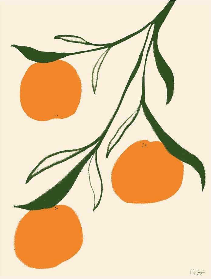 Plakát 30x40 cm Orange – Anna Mörner – The Poster Club