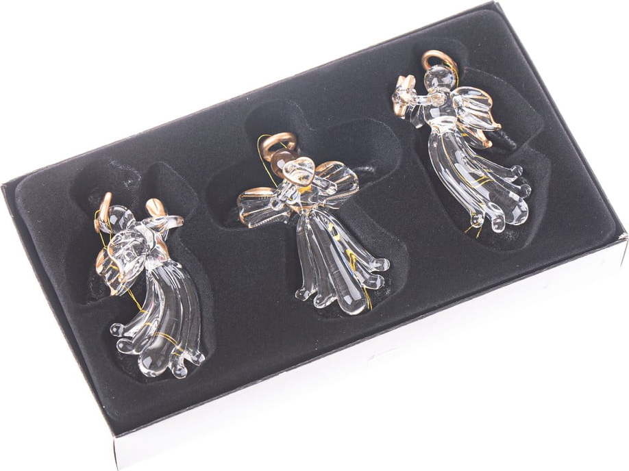 Skleněné vánoční ozdoby v sadě 3 ks 10