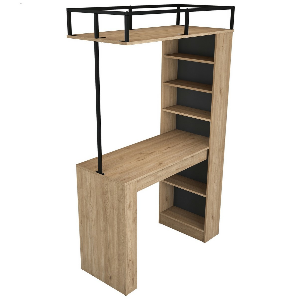 Barový stůl stůl Jany Walnut and Black Hanah Home