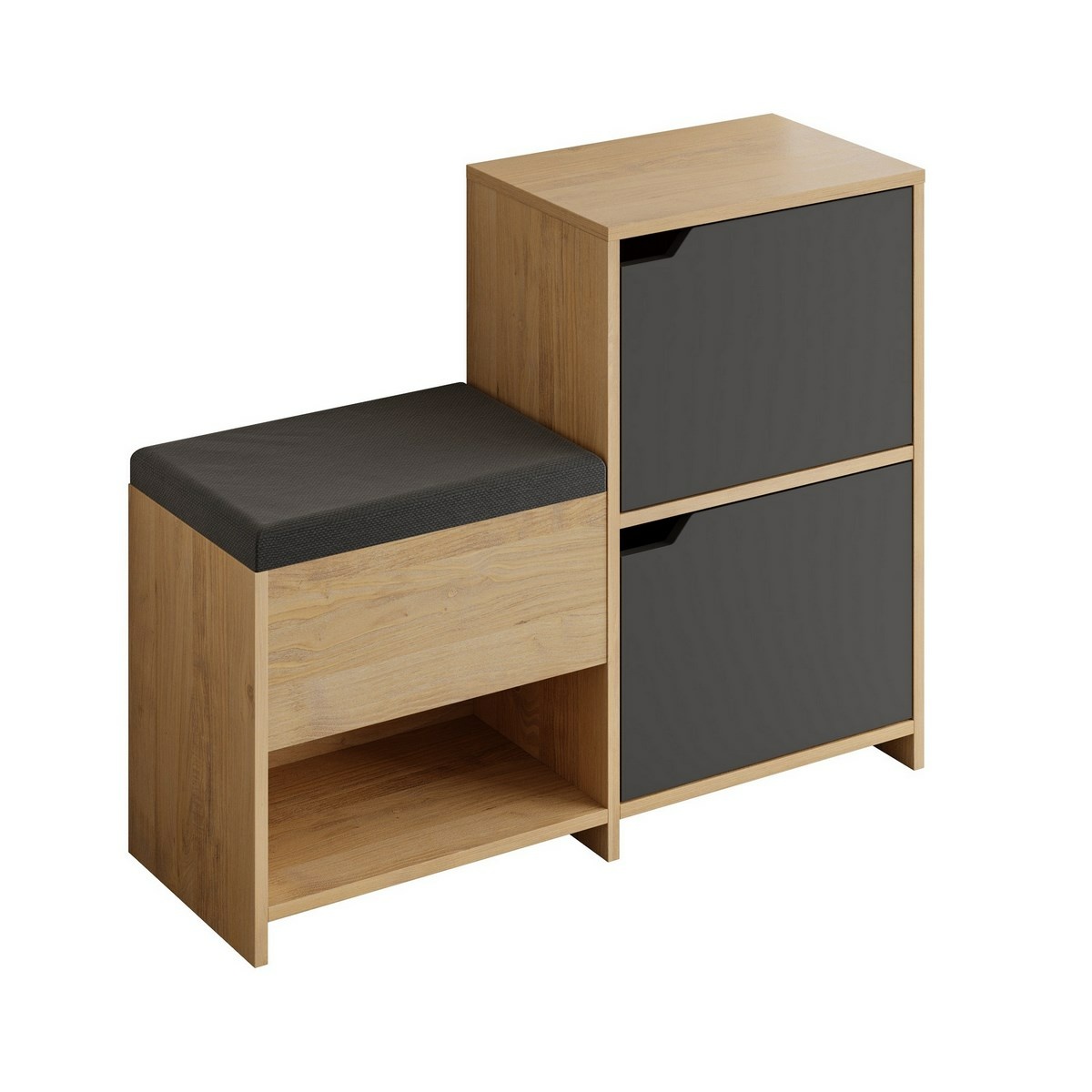 Botník Haven Oak and Anthracite Hanah Home