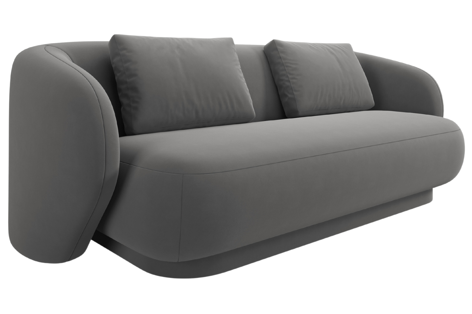 Cosmopolitan Design Šedá sametová dvoumístná pohovka Camden 169 cm