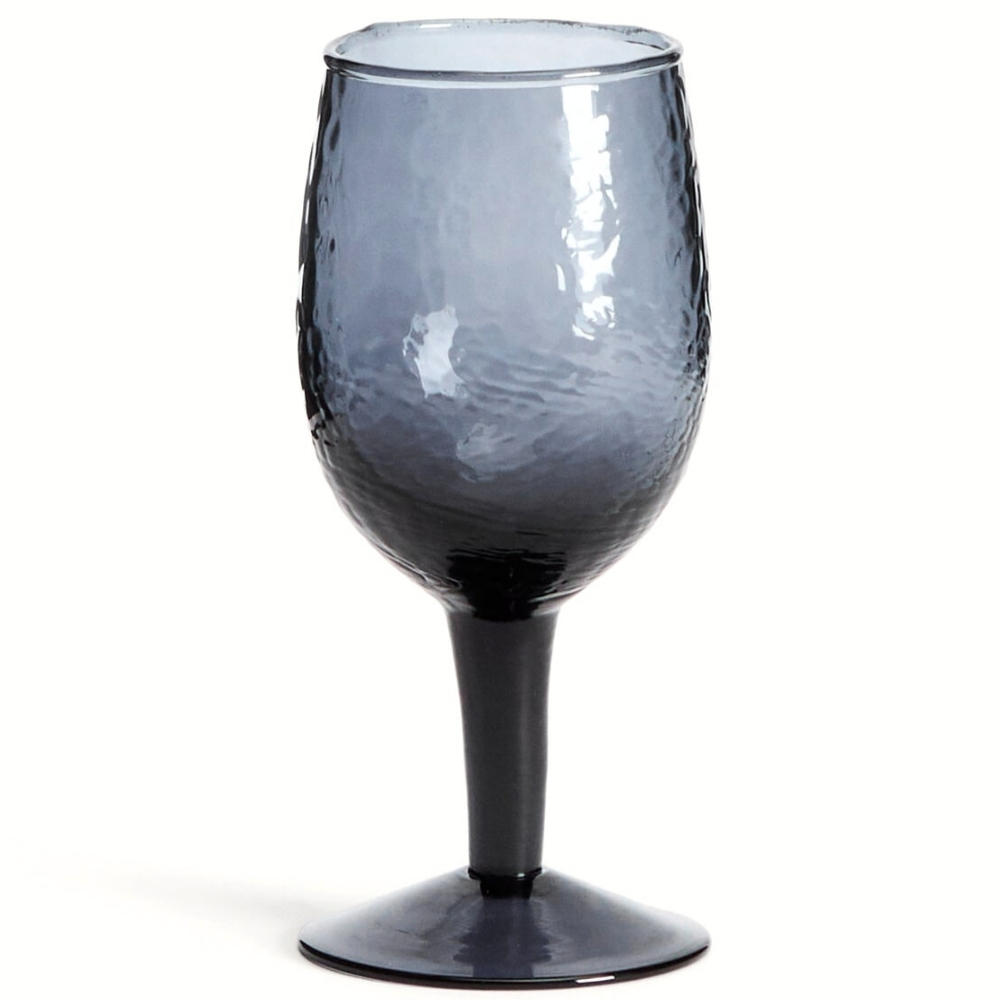 Kave Home Modrá sklenice na víno Sileia