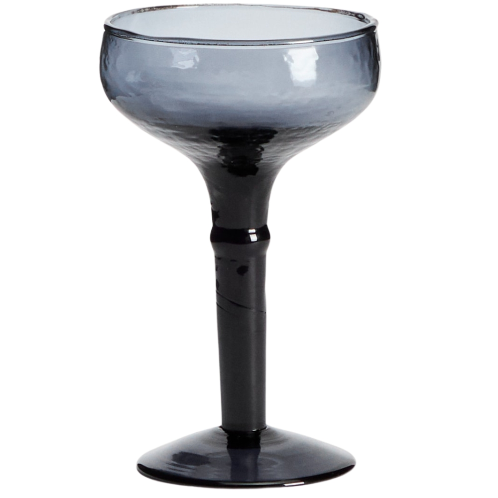 Kave Home Modrá sklenice na víno Vinea