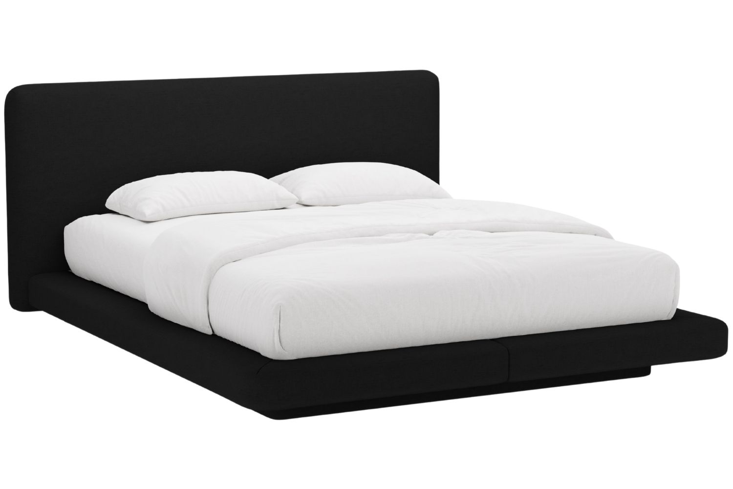 Micadoni Černá dvoulůžková postel Linea 160 x 200 cm