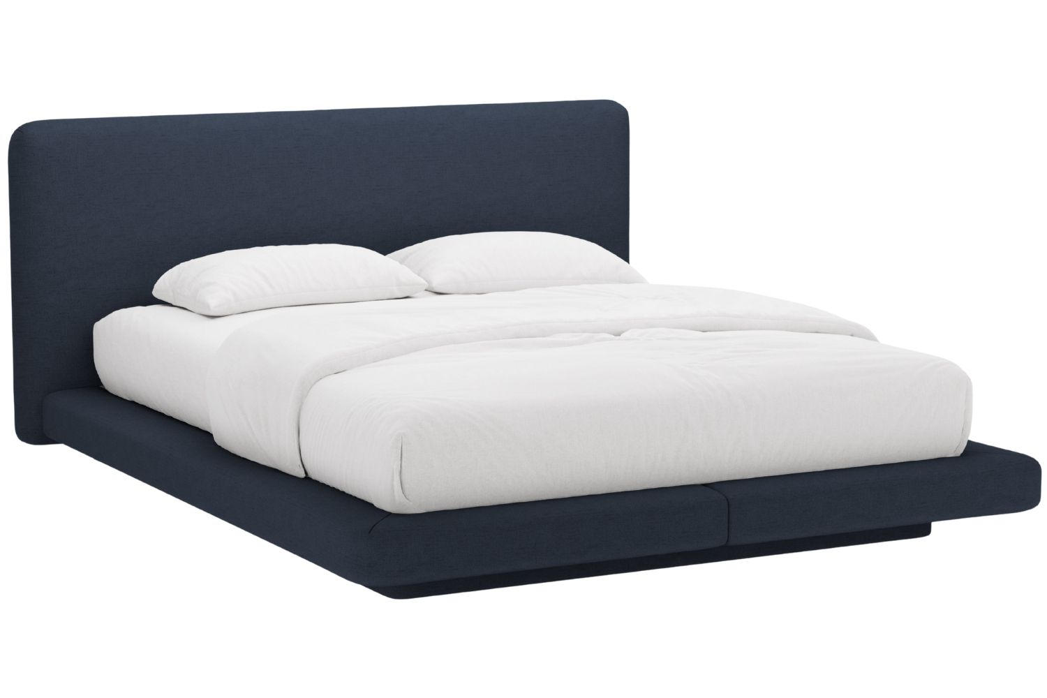 Micadoni Královsky modrá dvoulůžková postel Linea 200 x 200 cm