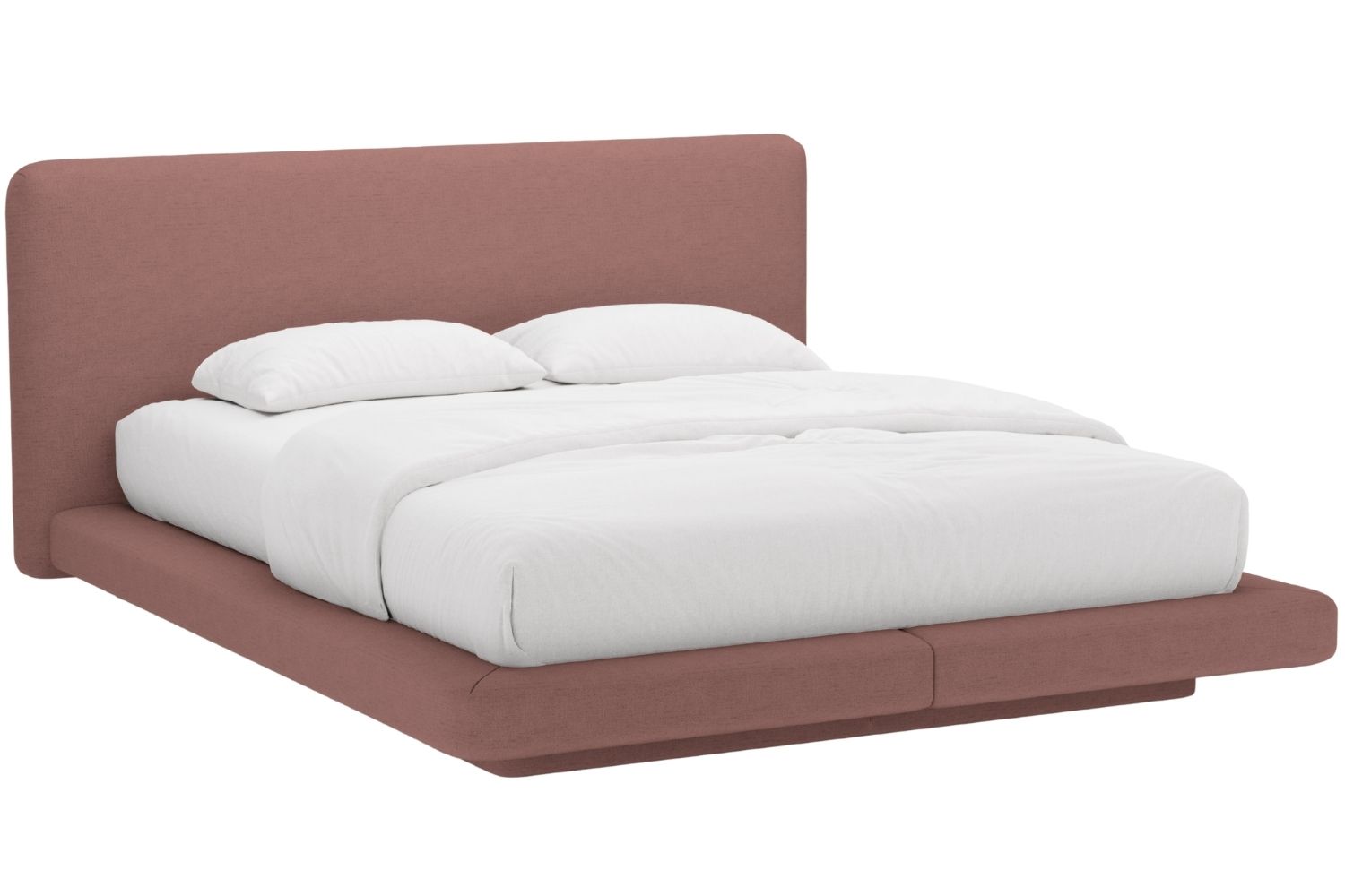 Micadoni Růžová dvoulůžková postel Linea 140 x 200 cm