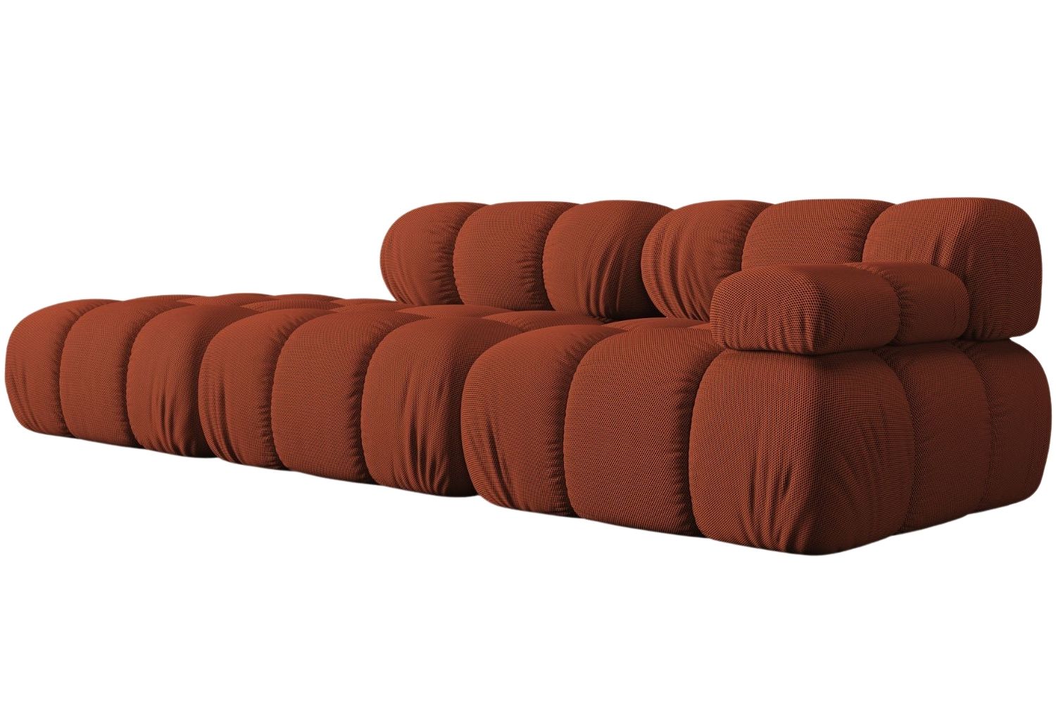 Micadoni Terakotově oranžová čtyřmístná pohovka Bellis 282 cm