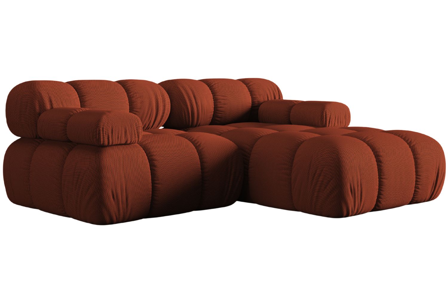 Micadoni Terakotově oranžová rohová pohovka Bellis 188 cm