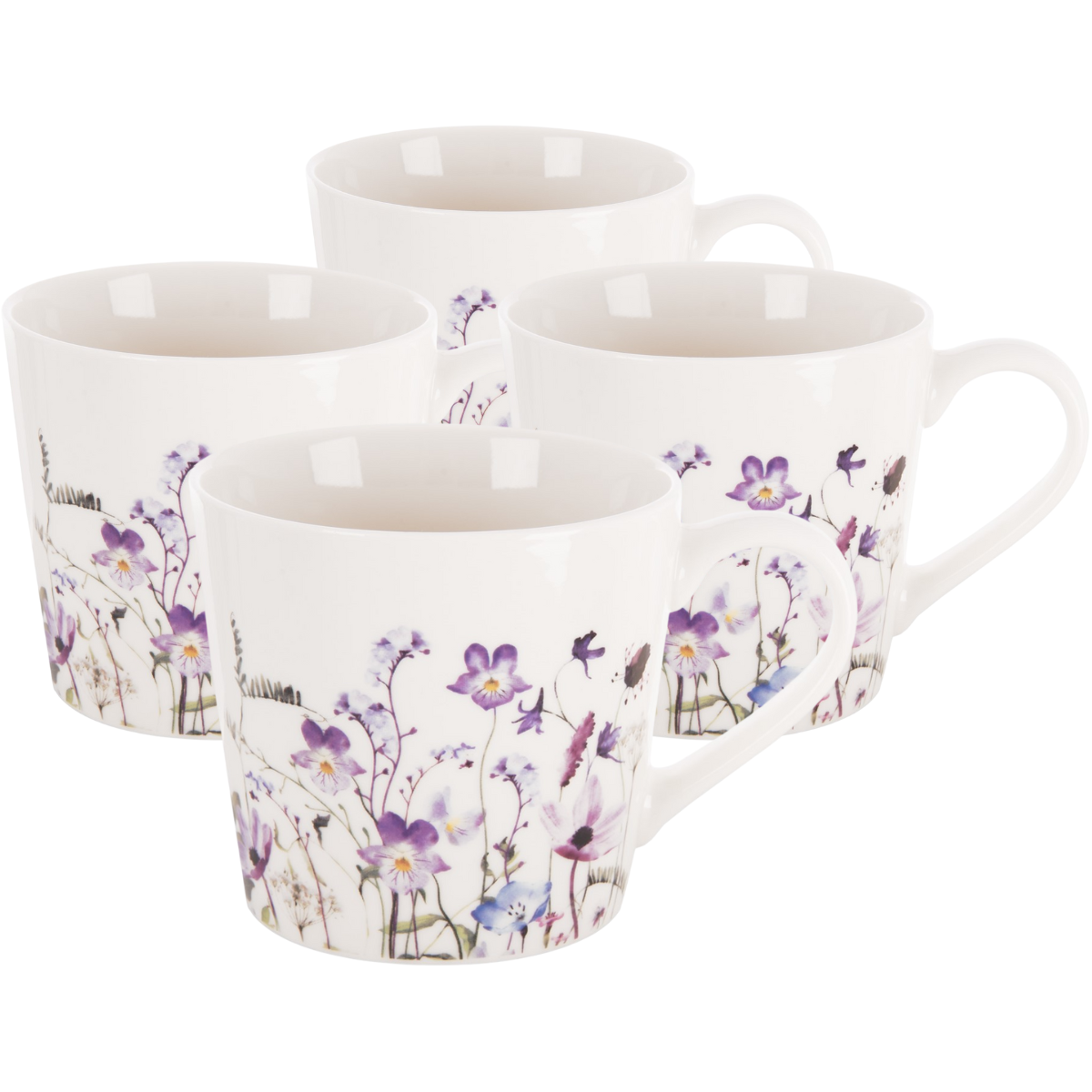 Orion Sada 4 porcelánových hrnků LOUKA 430 ml Orion