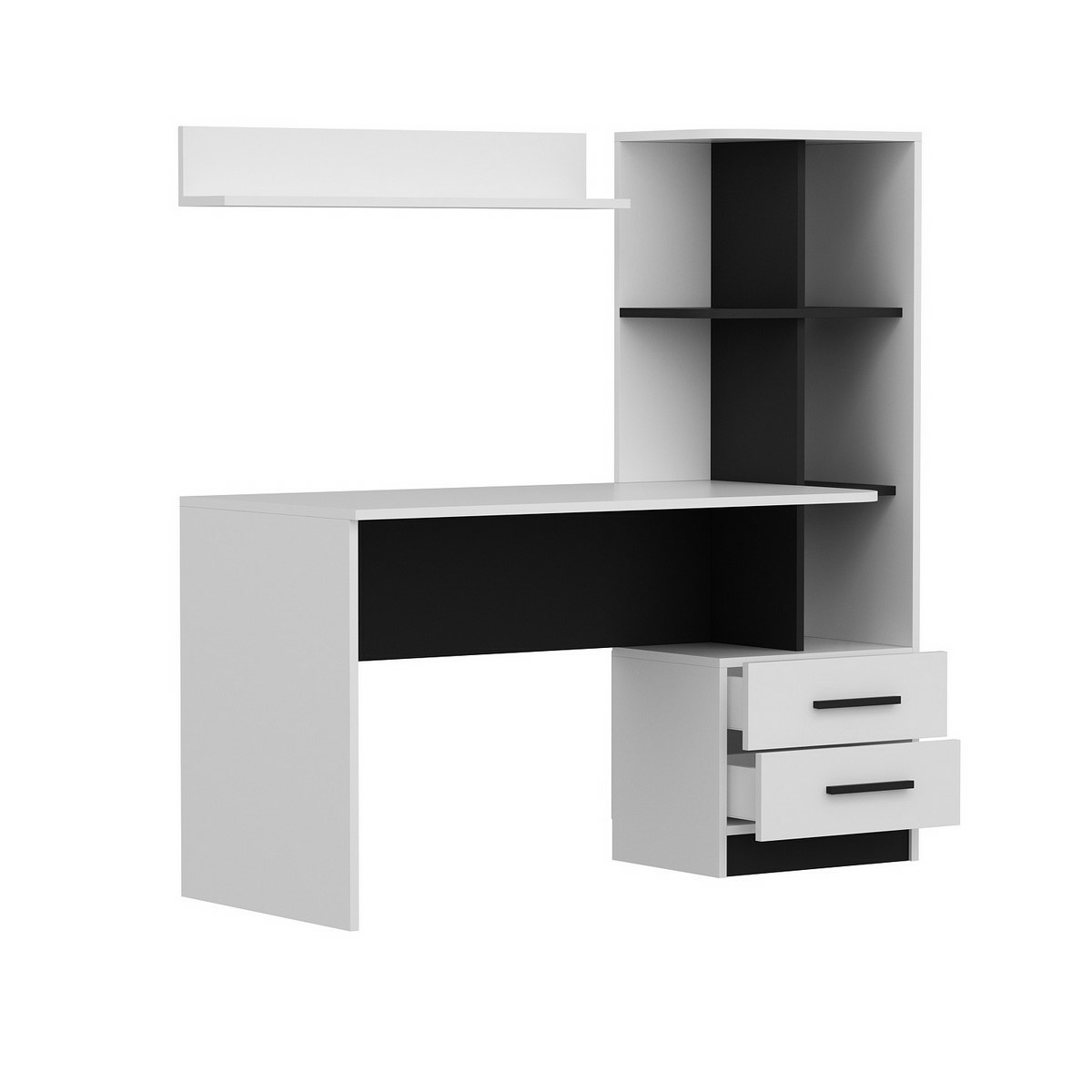 Pracovní stůl Alaska White and Black Hanah Home