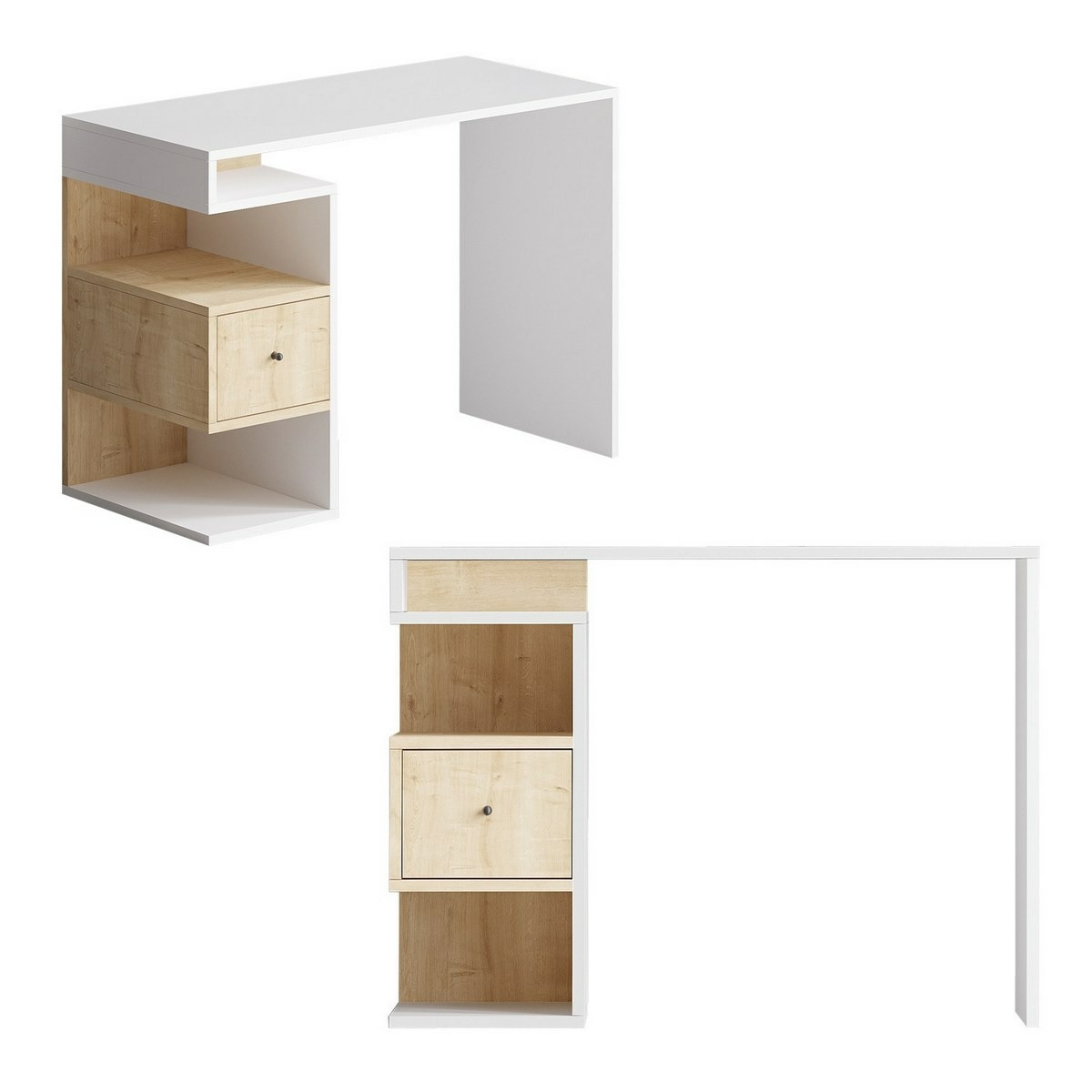 Pracovní stůl Tempus White and Oak Hanah Home