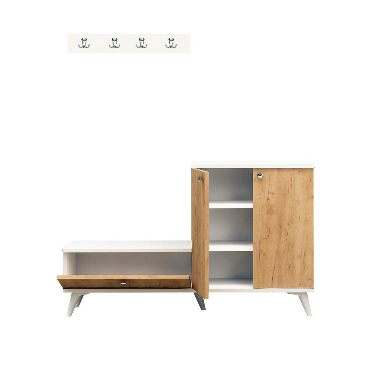 Předsíňová sestava Fiel Oak and White Hanah Home