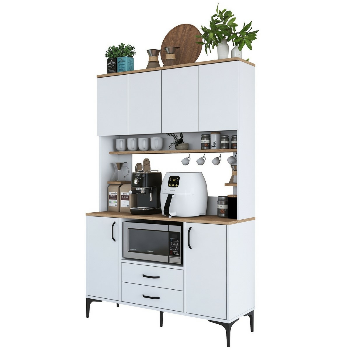 Skříň Jedy Walnut and White Hanah Home