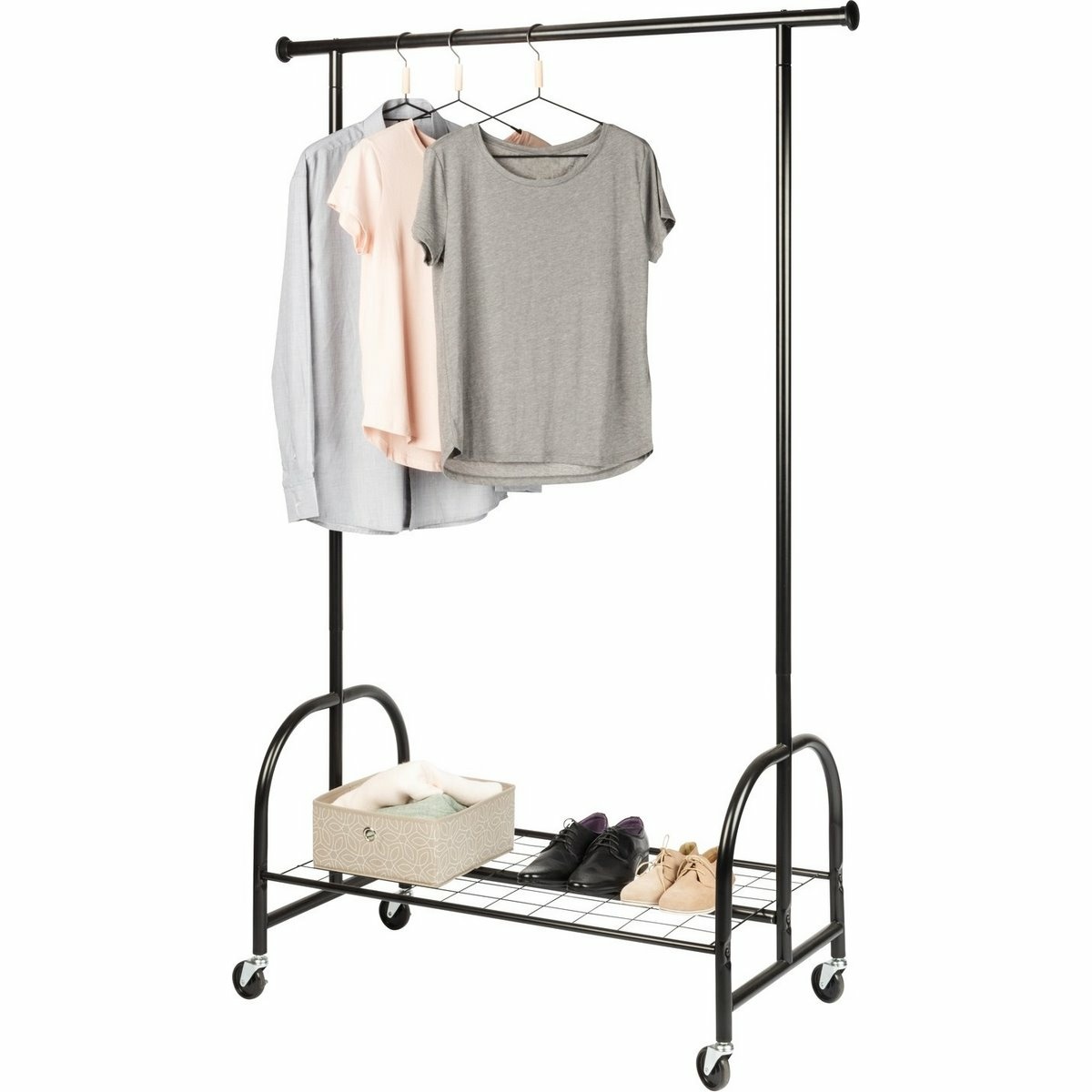 Wenko Kovový stojan na kolečkách s botníkem PROFI Wenko