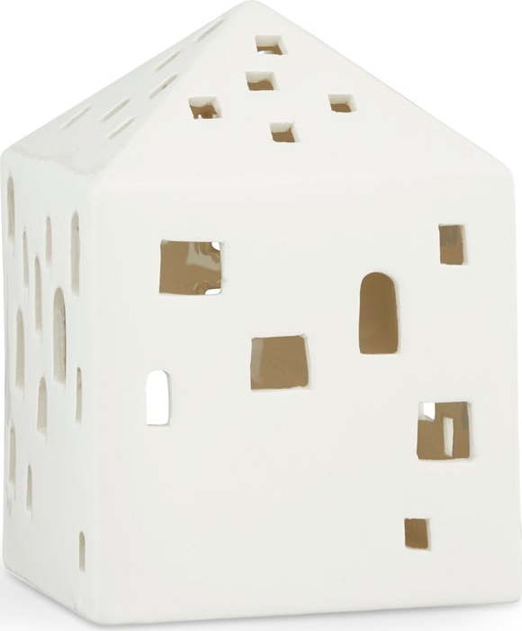 Bílý keramický svícen Kähler Design Urbania Lighthouse Town