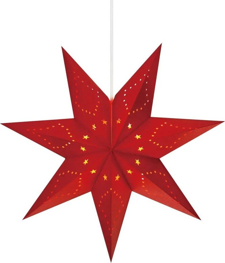 Červená závěsná vánoční světelná dekorace Saturnus – Markslöjd