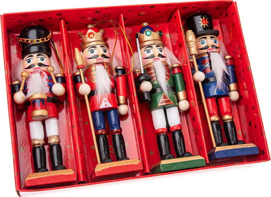 Dřevěné vánoční ozdoby v sadě 4 ks 12