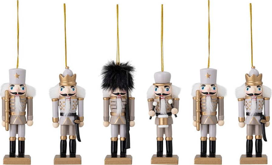 Dřevěné vánoční ozdoby v sadě 6 ks 13 cm Nikita – Bloomingville