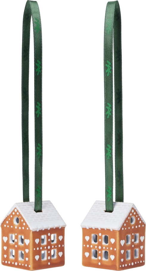 Keramické vánoční ozdoby v sadě 2 ks 5 cm Gingerbread – Kähler Design