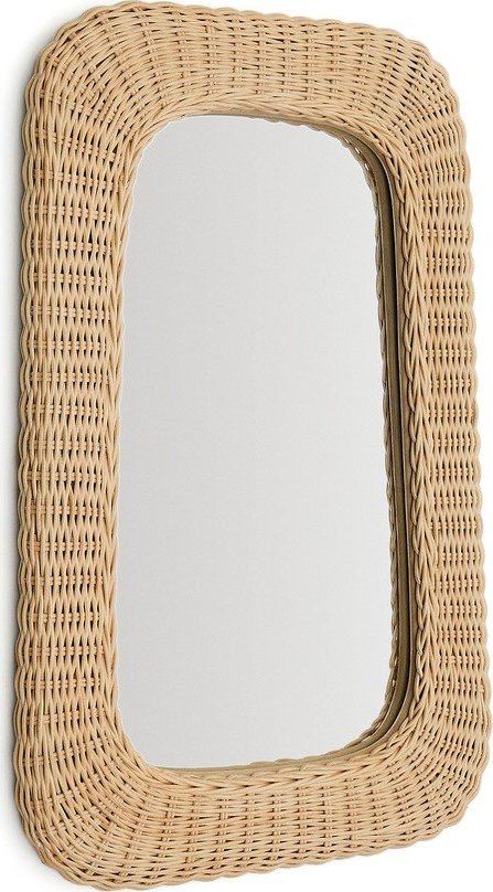 Nástěnné zrcadlo s ratanovým rámem 38x59 cm Zilna – Kave Home