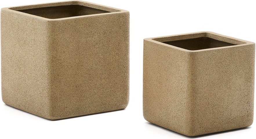 Obaly na květináče v sadě 2 ks z umělého kamene Minoa – Kave Home