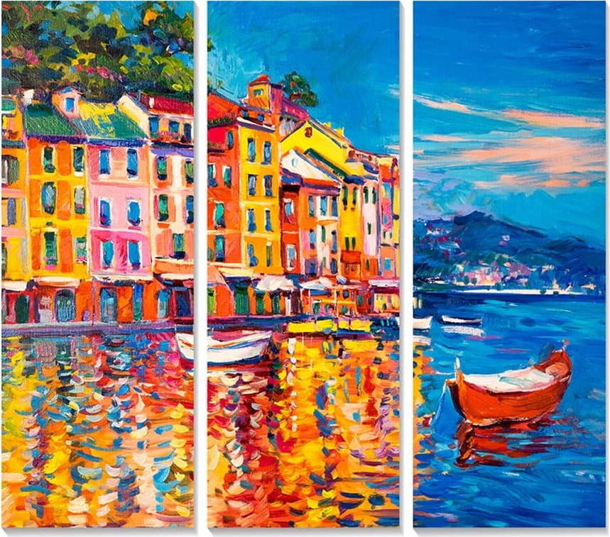 Obrazy v sadě 3 ks 20x50 cm Italy – Wallity