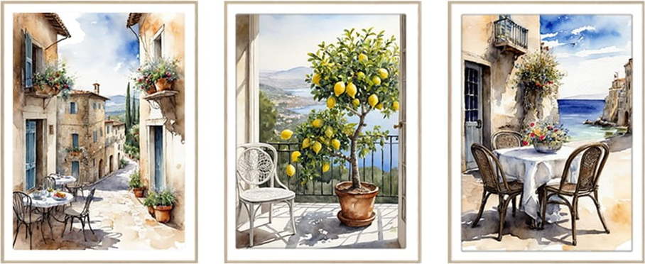 Obrazy v sadě 3 ks 30x40 cm Tuscany