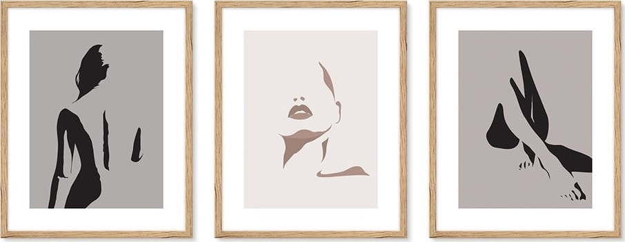 Obrazy v sadě 3 ks 42x52 cm – knor