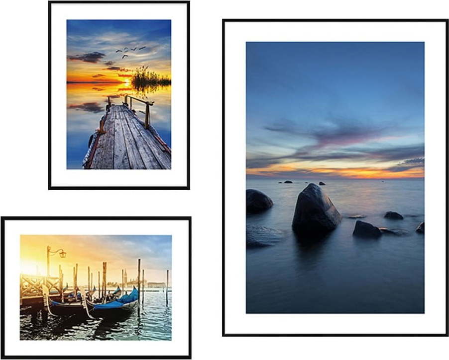 Obrazy v sadě 3 ks Seaside Sunset – knor