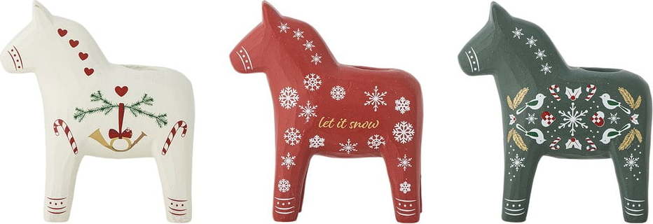 Polyresinové svícny v sadě 3 ks Siffer – Bloomingville