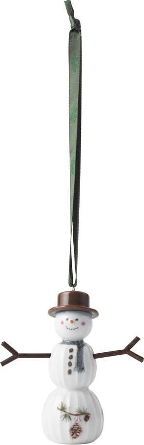 Porcelánová ručně malovaná vánoční ozdoba ø 4 cm Hammershøi Snowman – Kähler Design