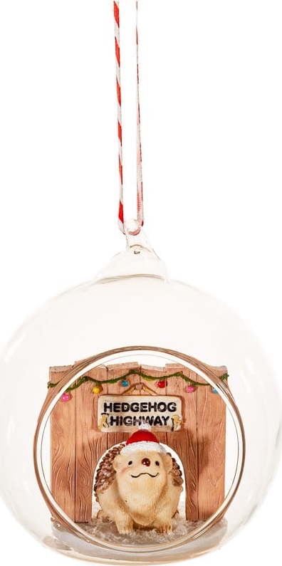 Ručně vyrobená vánoční koule z polyresinu ø 8 cm Hedgehog Highway – Sass & Belle