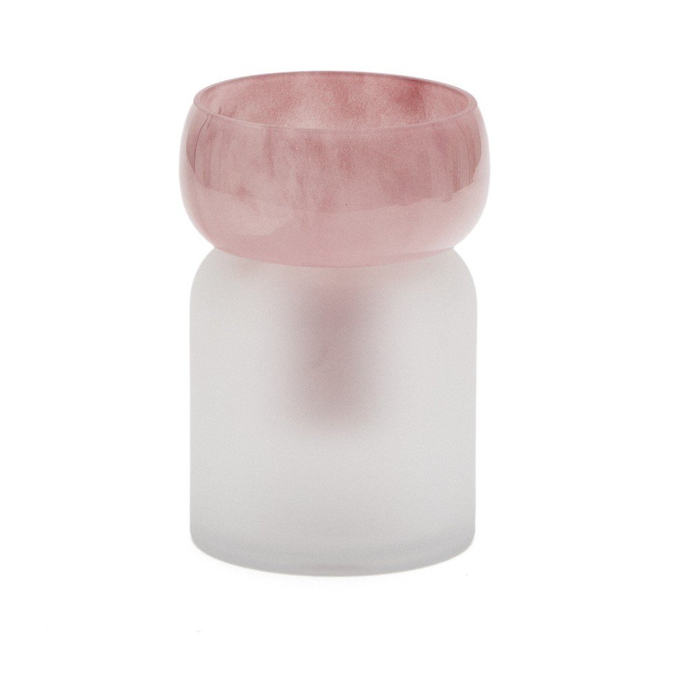 Růžová skleněná váza (výška 19 cm) Kelse – Kave Home
