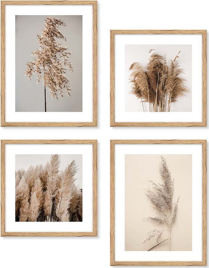 Sada plakátů v rámu 4 ks 32x42 cm