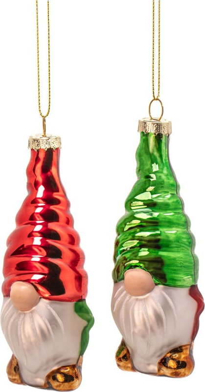 Skleněné ručně vyrobené vánoční ozdoby v sadě 2 ks ø 4 cm Gonk – Sass & Belle