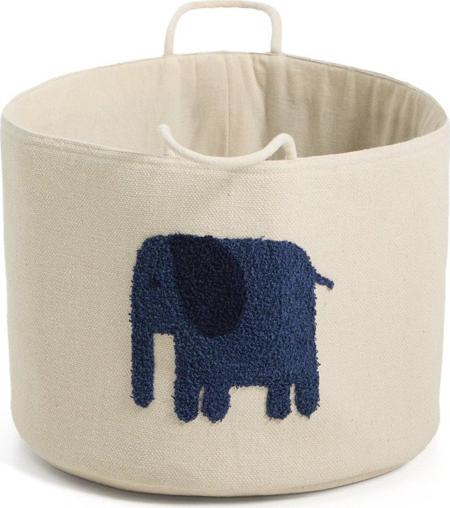 Slonovinový látkový dětský koš na hračky ø 45x30 cm Tandani – Kave Home