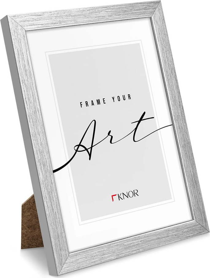 Stojací/na zeď rámeček ve stříbrné barvě 20x26 cm – knor