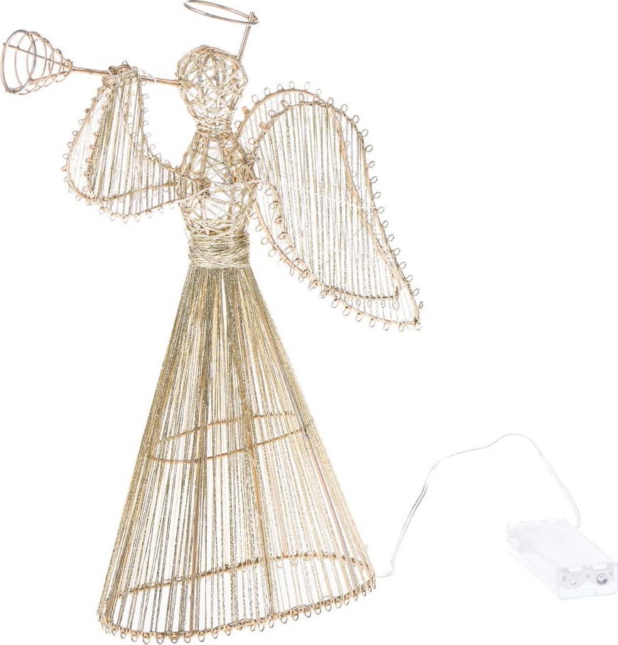 Světelná dekorace na baterky ve zlaté barvě Angel – Dakls