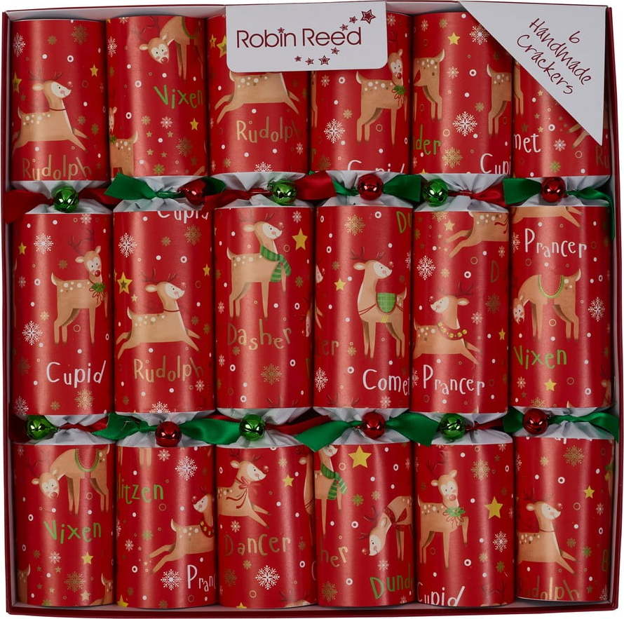 Vánoční crackery v sadě 6 ks Rudolph & Friends – Robin Reed