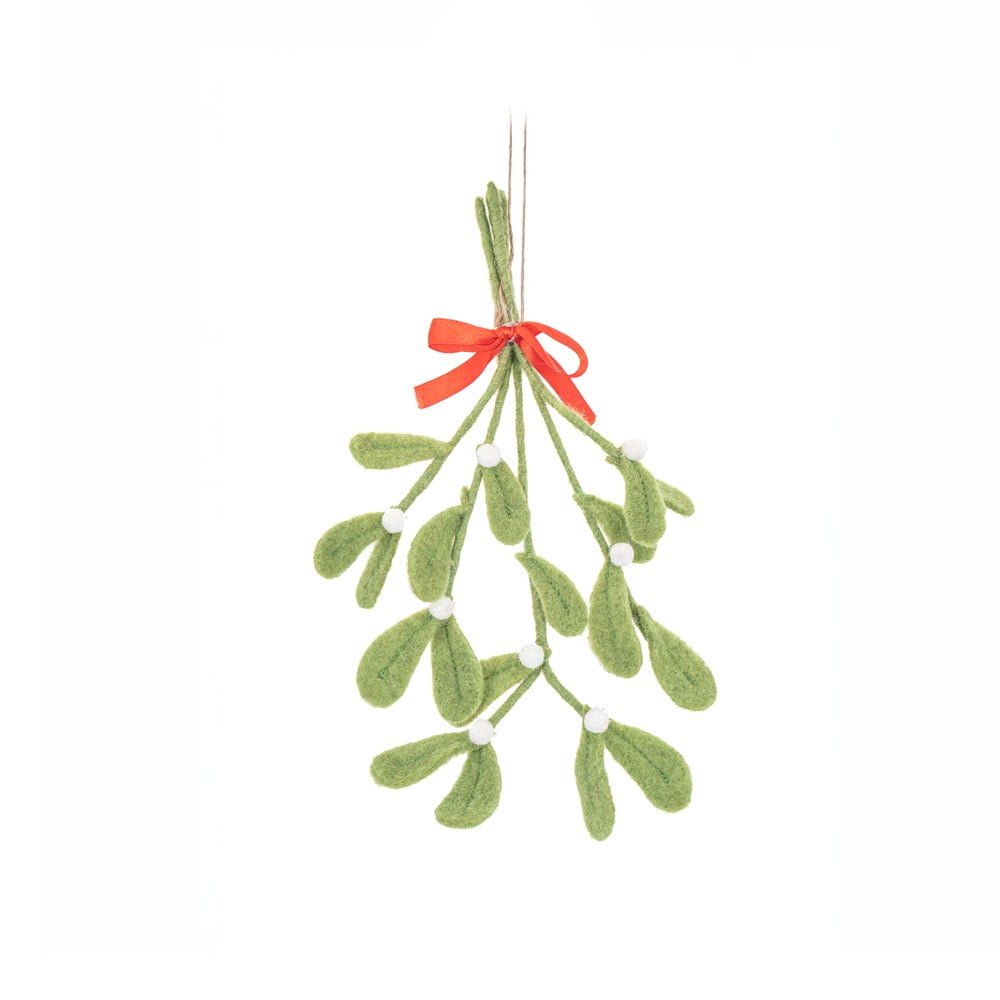 Vlněná ručně vyrobená vánoční ozdoba 25 cm Mistletoe – Sass & Belle