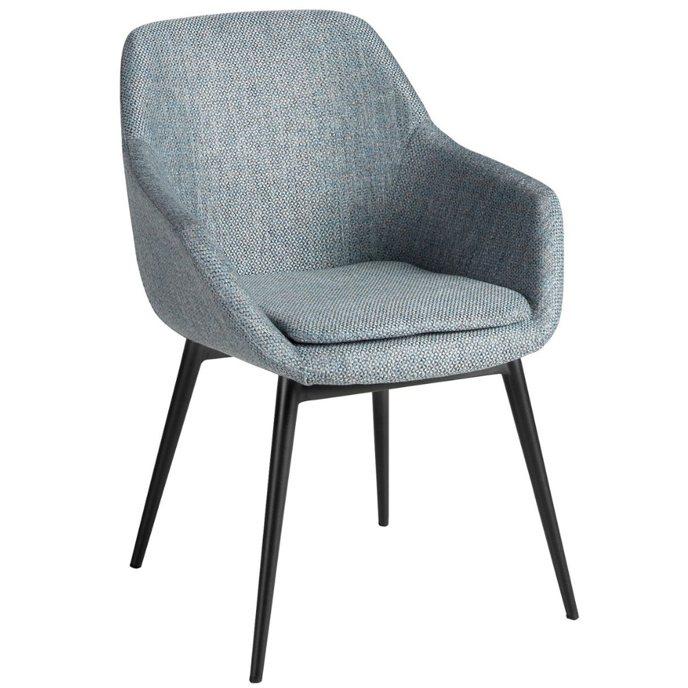 Angel Cerdá Modrá čalouněná jídelní židle No. 4221