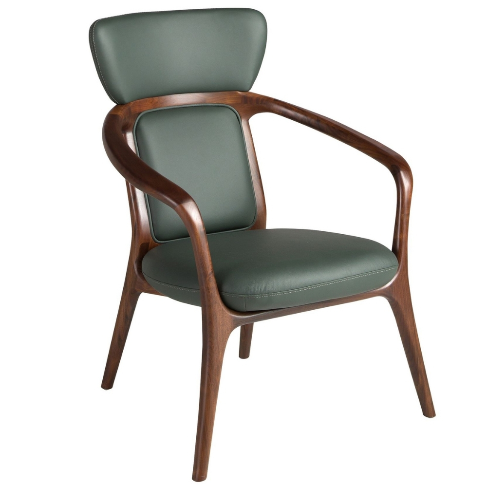 Angel Cerdá Zelené koženkové křeslo No. 5180