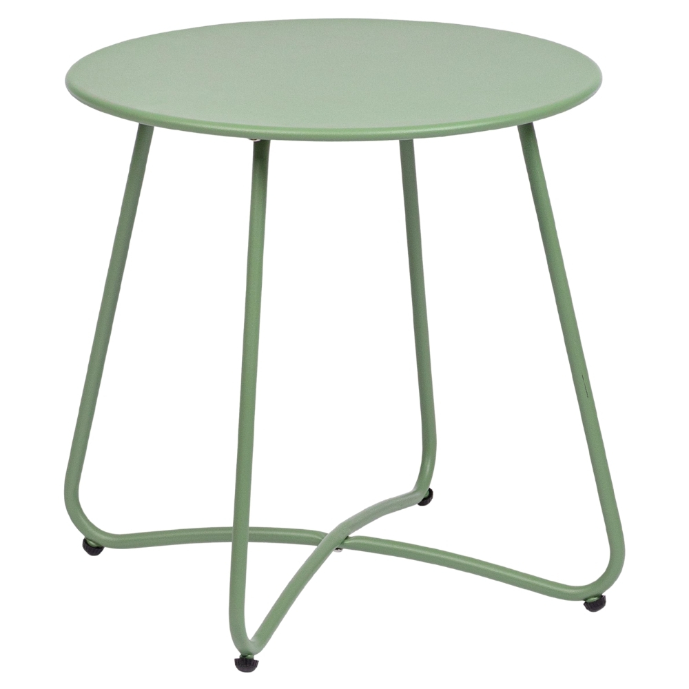 Bizzotto Zelený kovový zahradní stolek Austin ø 45 cm