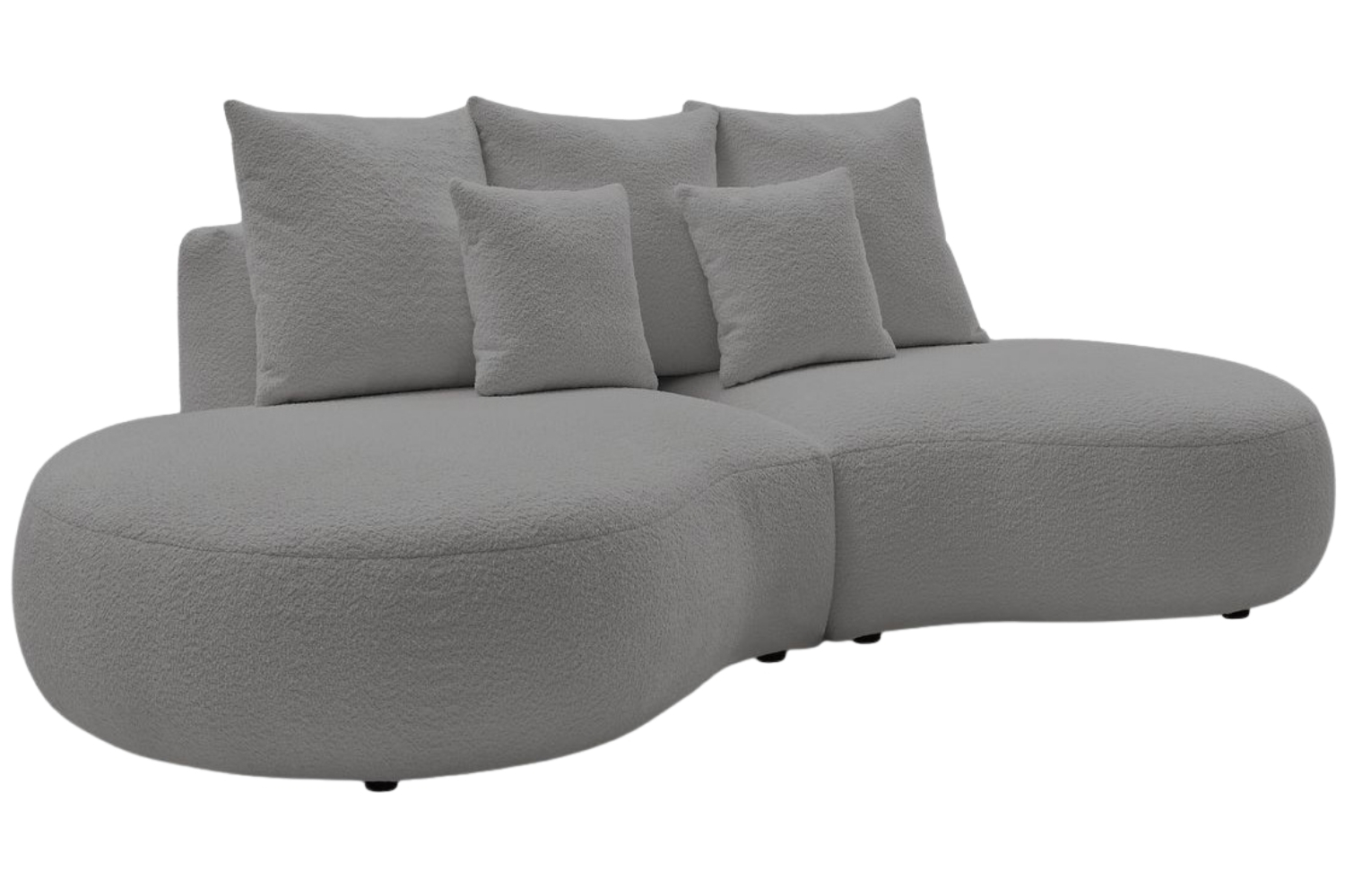 Bobochic Paris Světle šedá bouclé trojmístná pohovka Saint-Germain 260 cm