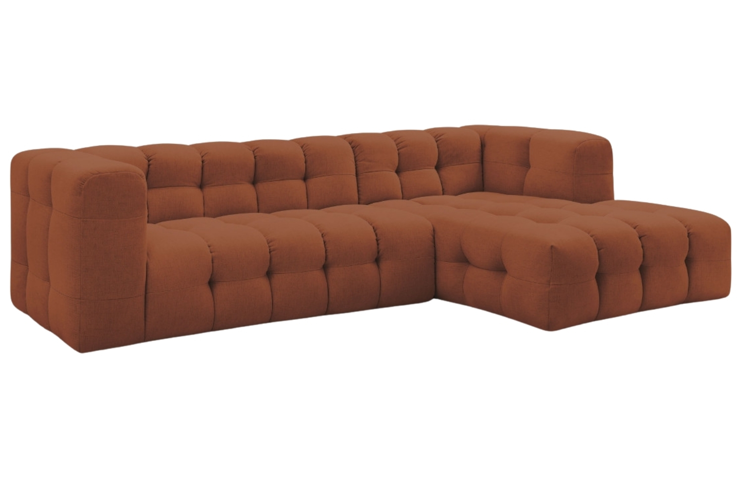 Bobochic Paris Terakotově oranžová rohová pohovka Cloud 288 cm