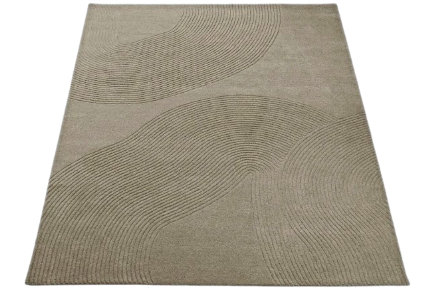 Bolia Tmavě béžový vlněný koberec Zen 170 x 240 cm