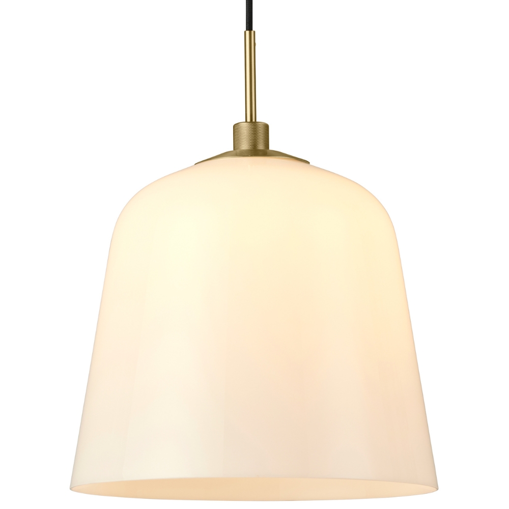 Halo Design Bílé skleněné závěsné světlo Room 49 30 cm