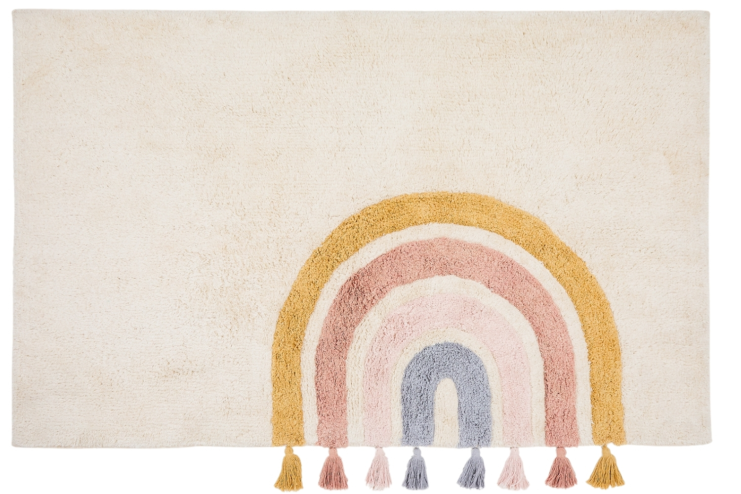 Kave Home Béžový bavlněný koberec Tadea 90 x 150 cm