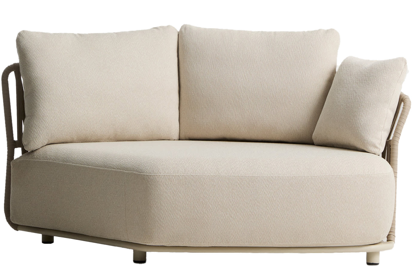 Kave Home Béžový zahradní modul Osani 167 cm s výpletem